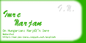 imre marjan business card